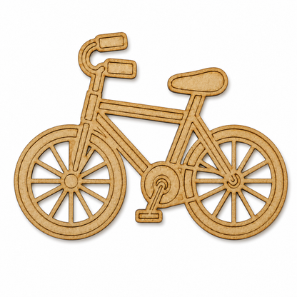 Bicycle MDF wooden cutout blank for painting, resin art, home décor, floral crafts and DIY projects