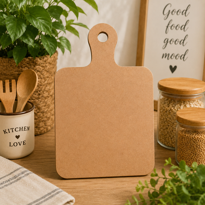 Wooden Chopping Board MDF Cutout | Laser Cut Cutting Board Shape for DIY Kitchen Decor, Painting & Craft Projects