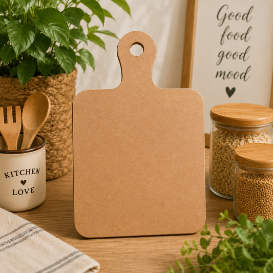 Wooden Chopping Board MDF Cutout | Laser Cut Cutting Board Shape for DIY Kitchen Decor, Painting & Craft Projects