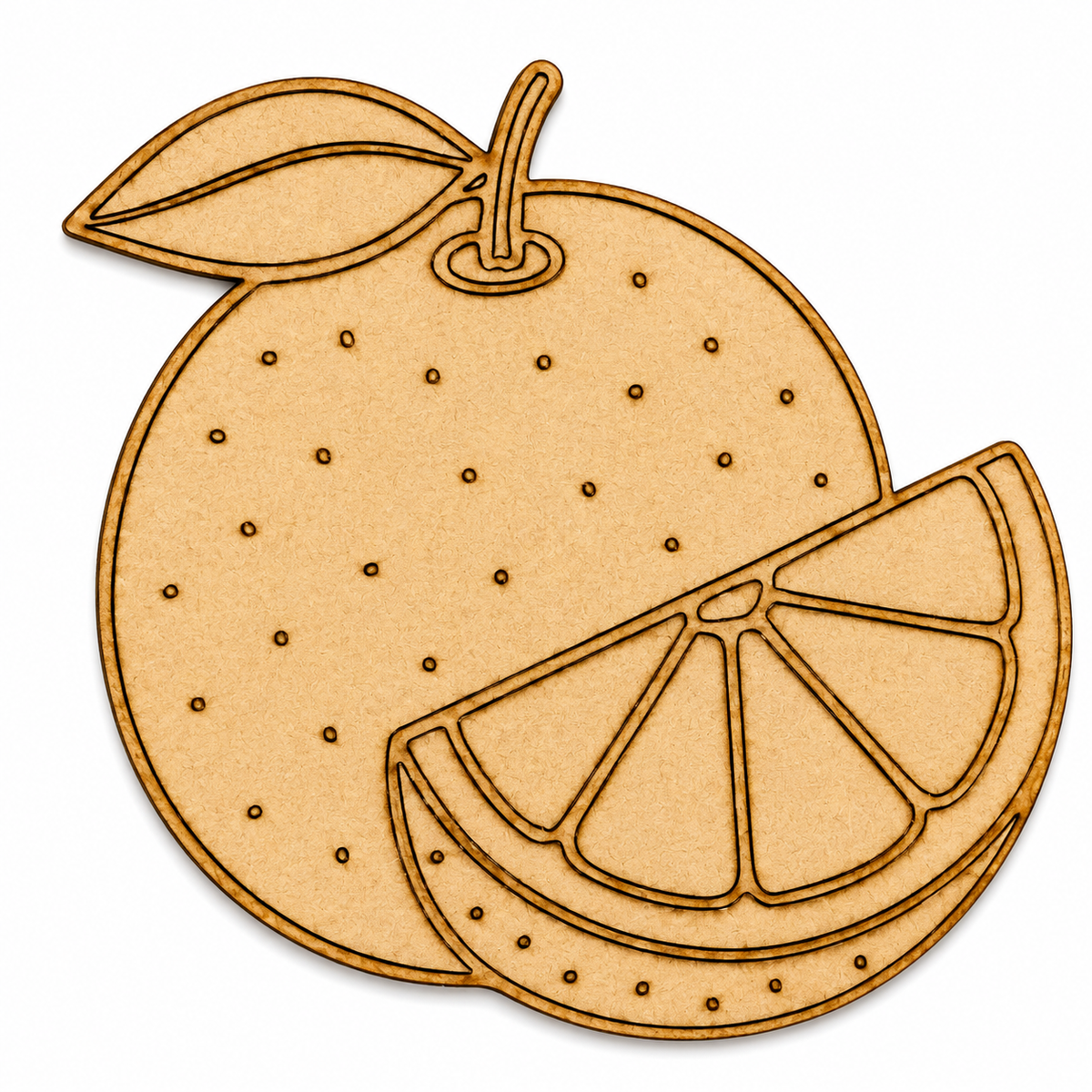 Citrus Fruit MDF wooden cutout blank featuring orange and sweet lime design for kitchen décor, resin art, painting, and DIY crafts