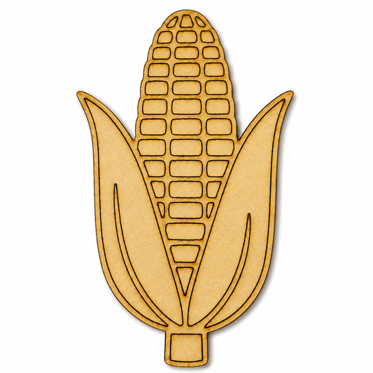 Corn (Maize) MDF wooden cutout blank for farmhouse kitchen décor, painting, resin art, harvest decorations and DIY crafts