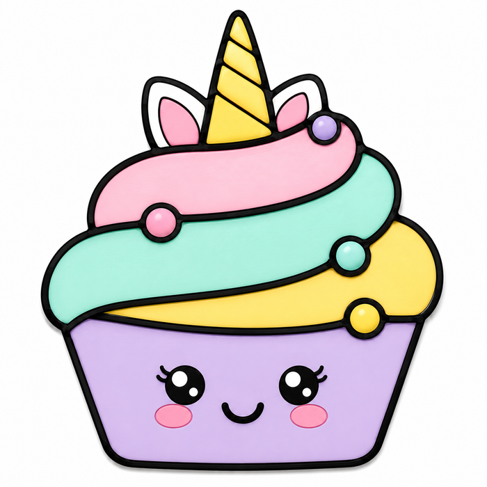 Cute unicorn with donut MDF wooden cutout for painting, resin art, kids crafts and personalised décor