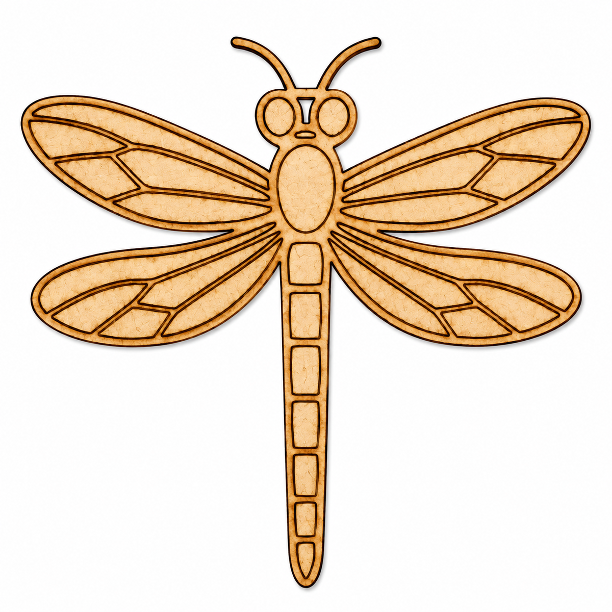 Dragonfly MDF wooden cutout for DIY painting, resin art, nature-themed décor, and creative craft projects