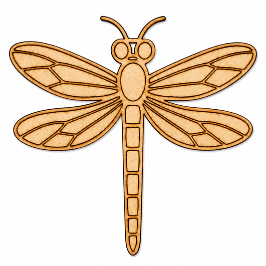 Dragonfly MDF wooden cutout for DIY painting, resin art, nature-themed décor, and creative craft projects
