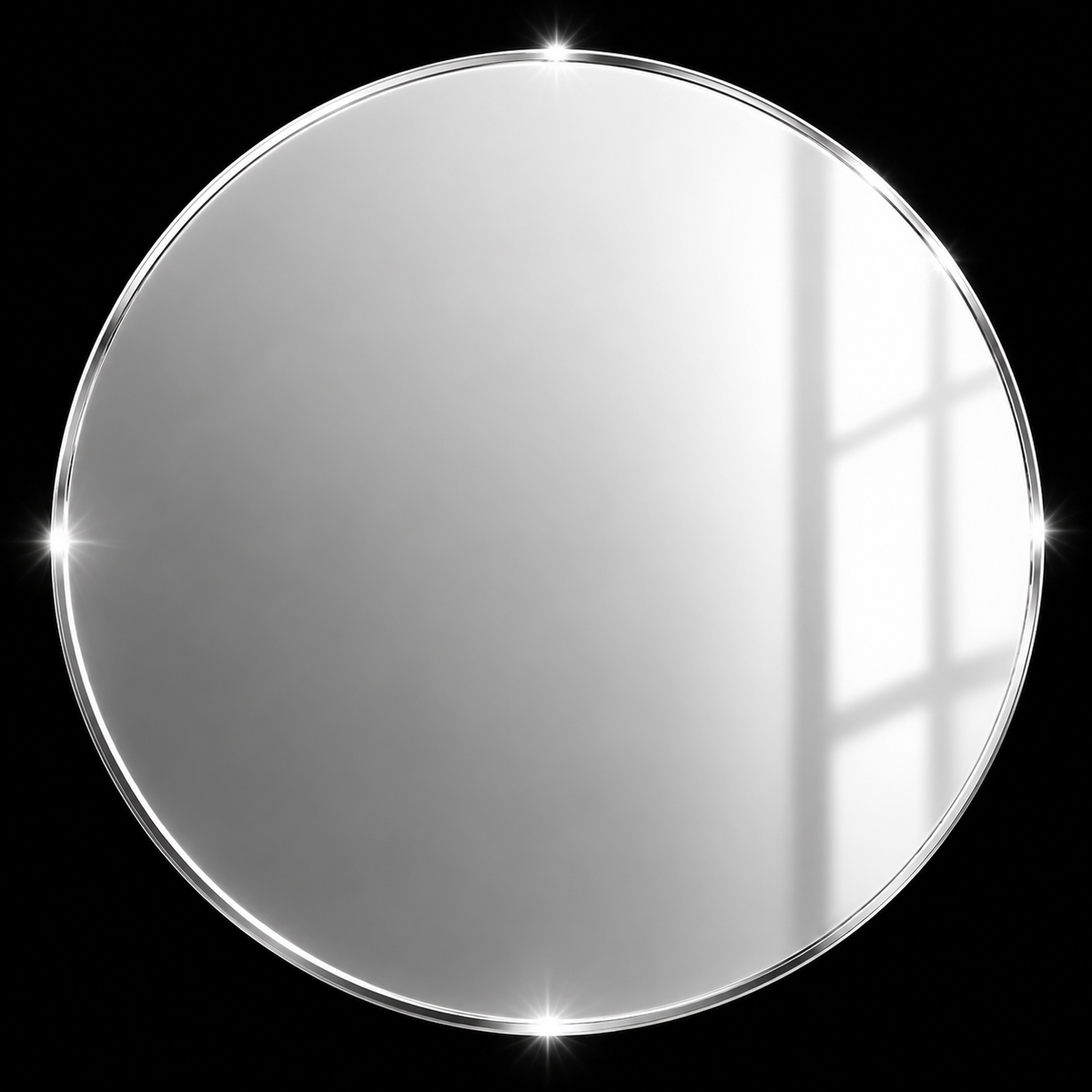 Silver Round Acrylic Mirror Cutout | Laser Cut Circular Mirror Shape for Lippan Art, DIY Crafts & Home Decor