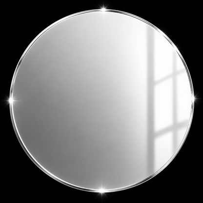 Silver Round Acrylic Mirror Cutout | Laser Cut Circular Mirror Shape for Lippan Art, DIY Crafts & Home Decor