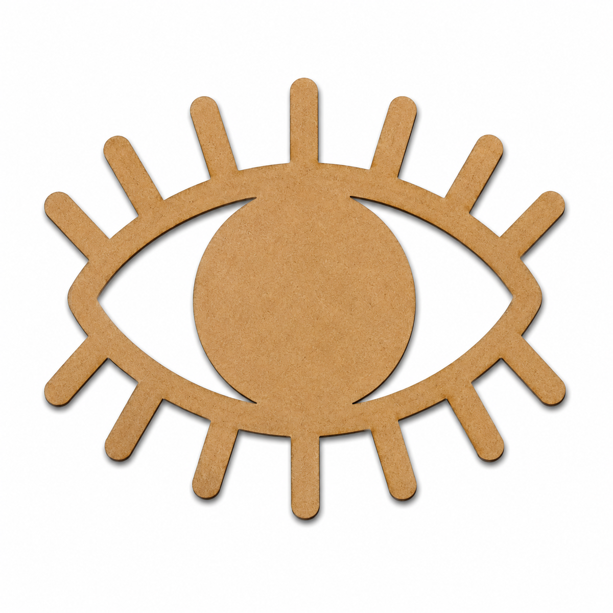 Evil Eye MDF wooden cutout for DIY wall décor and creative craft projects