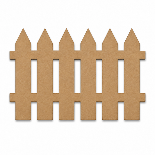 Wooden Fence MDF Cutout | Laser Cut Picket Fence Craft Shape for DIY Fairy Garden, Miniature & Home Decor