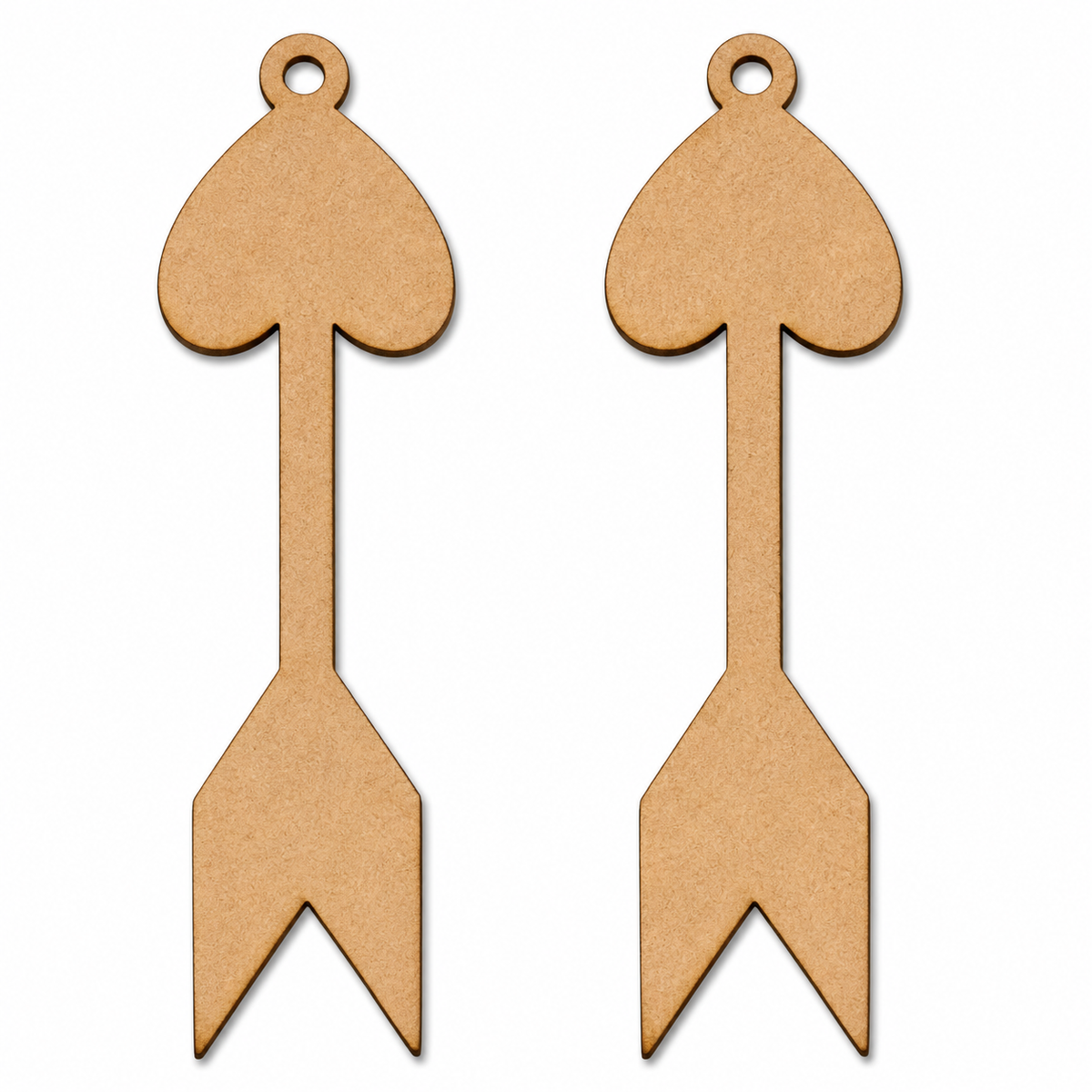 Heart Arrow MDF wooden craft cutout for painting, resin art, Valentine's Day décor, wedding crafts, gift tags and DIY projects