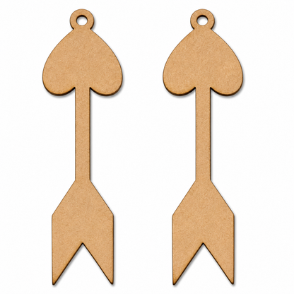 Heart Arrow MDF wooden craft cutout for painting, resin art, Valentine's Day décor, wedding crafts, gift tags and DIY projects