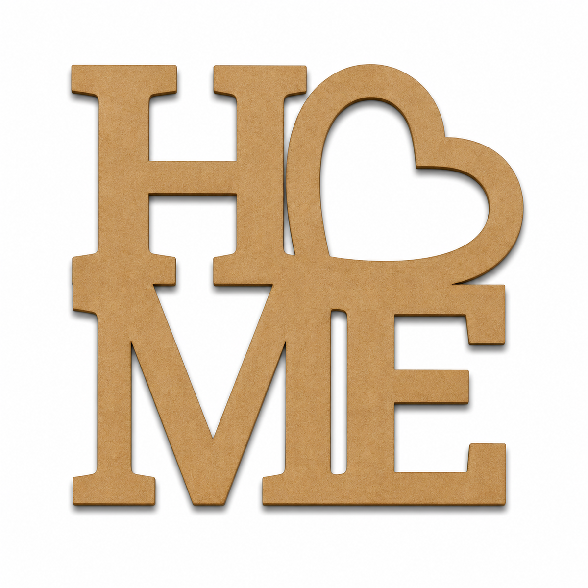 HOME MDF wooden wall decor cutout with heart design for DIY painting, resin art and home decoration