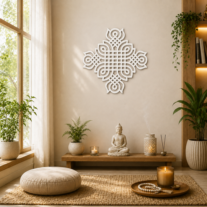 Kolam Muggu MDF wooden cutout for DIY wall décor and creative craft projects