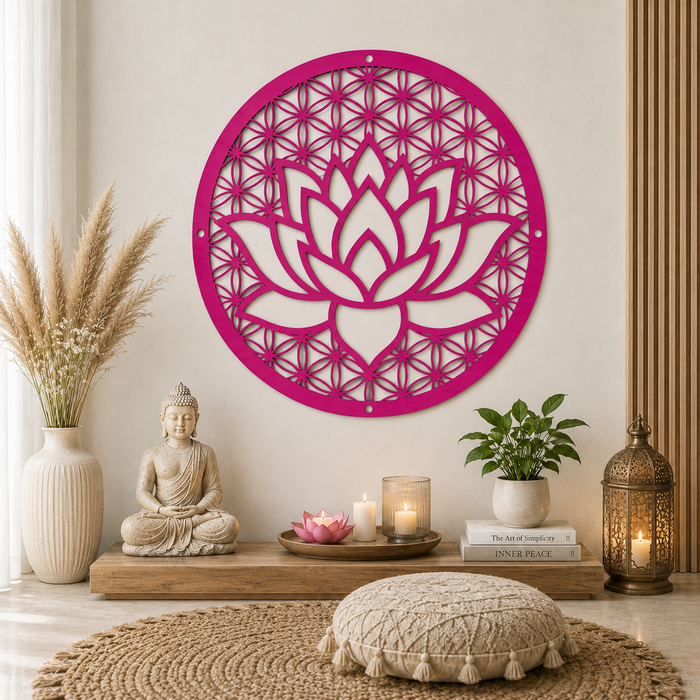 Lotus Mandala MDF cutout for Home decor