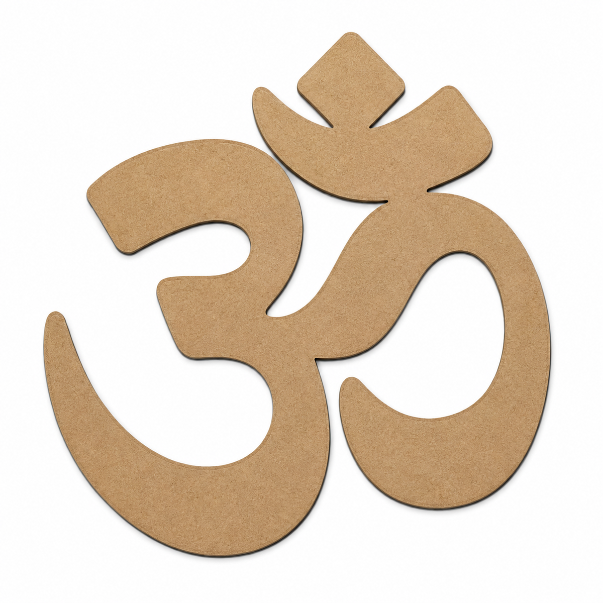 Om MDF wooden cutout for pooja room décor, temple wall decoration, Lippan art, resin art, spiritual wall décor, and DIY craft projects.