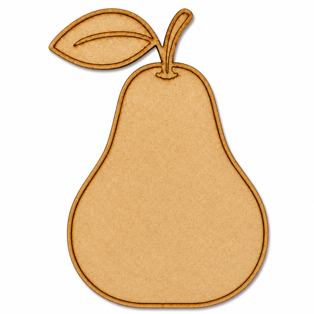 Pear MDF wooden cutout blank for painting, resin art, Lippan art, kitchen décor, fruit wall décor and DIY craft projects