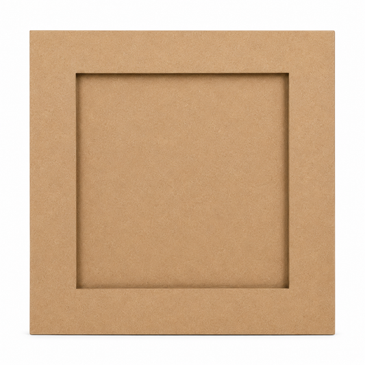 Square MDF wooden photo frame blank for DIY painting, resin art, decoupage and personalized craft projects