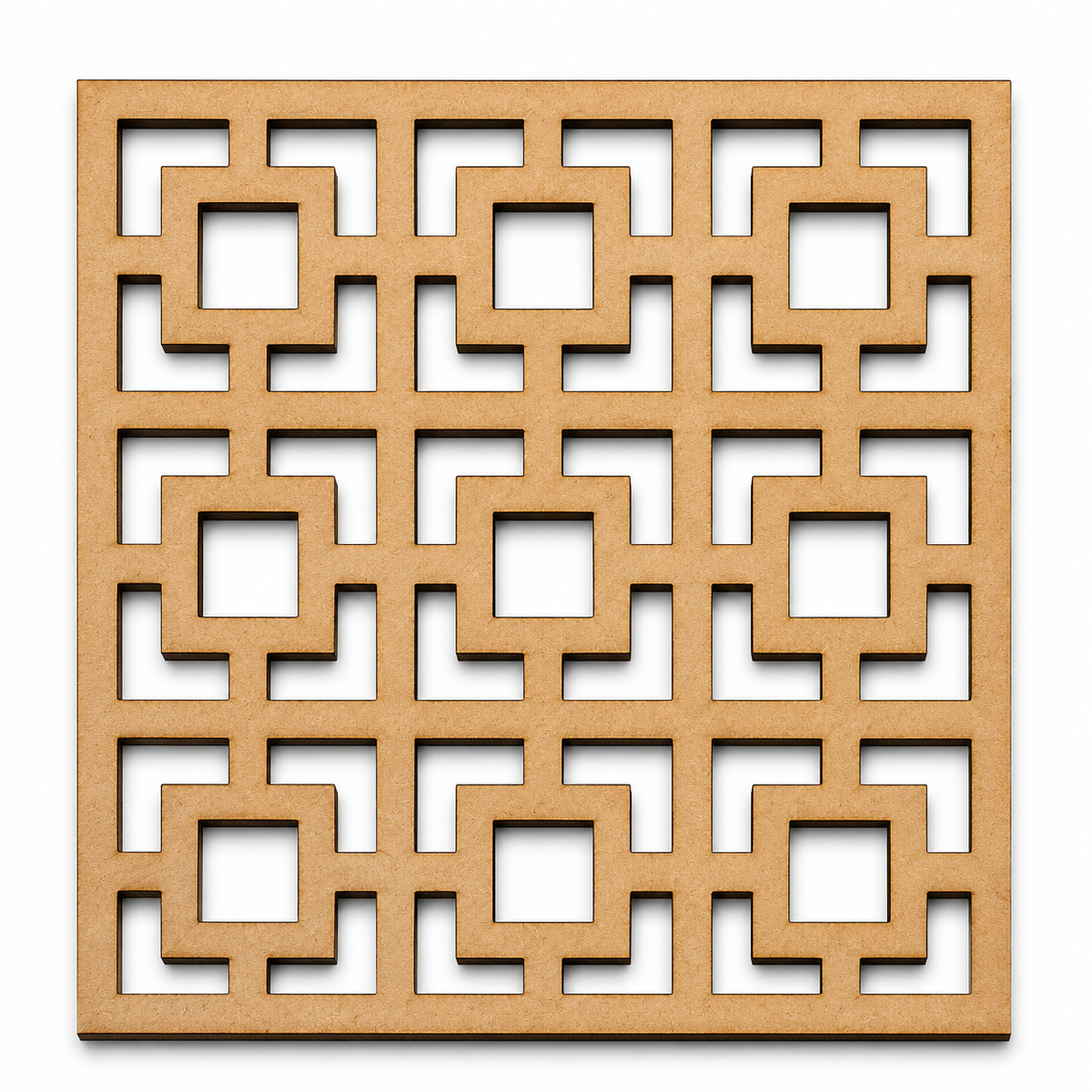 Geometric Lattice MDF Wall Panel | Laser Cut Wooden Jali Craft Base for DIY Decor
