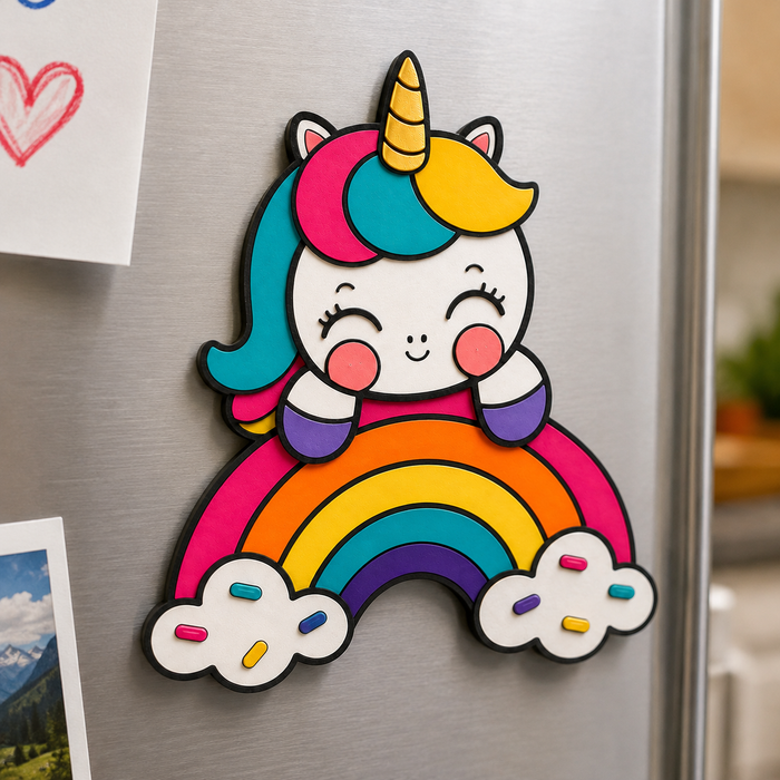 Cute unicorn rainbow MDF wooden cutout for kids painting, nursery decoration, resin art and DIY crafts